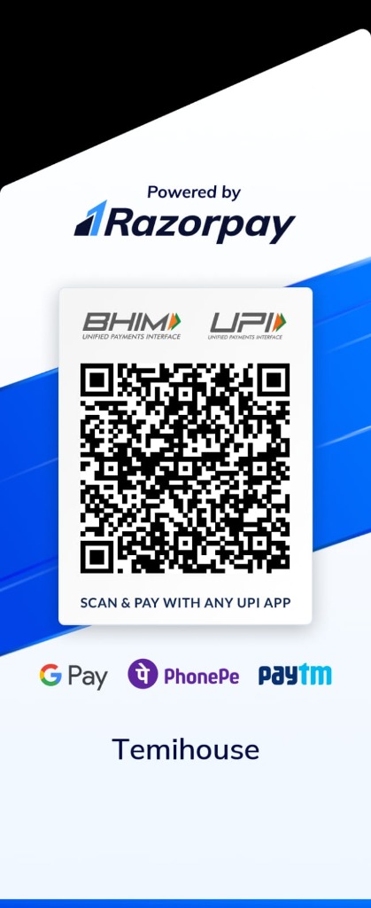TEMI HOUSE Razorpay UPI QR Scanner